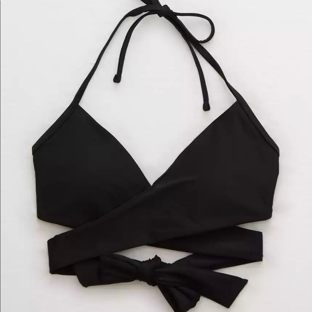 Black Aerie Wrap Halter Bikini